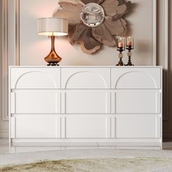 New White Modern 9 Drawer Dresser
