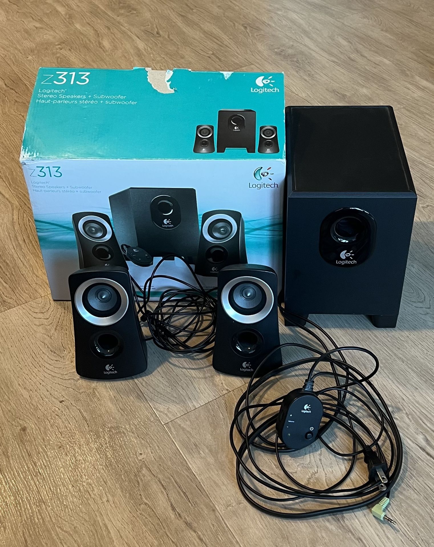 Logitech Z313 Stereo Speakers And Subwoofer