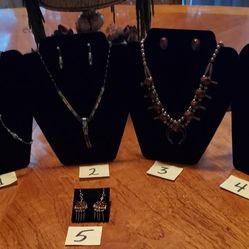 Vintage Navajo Zuni Necklaces & Earrings Take All For $1,250.00
