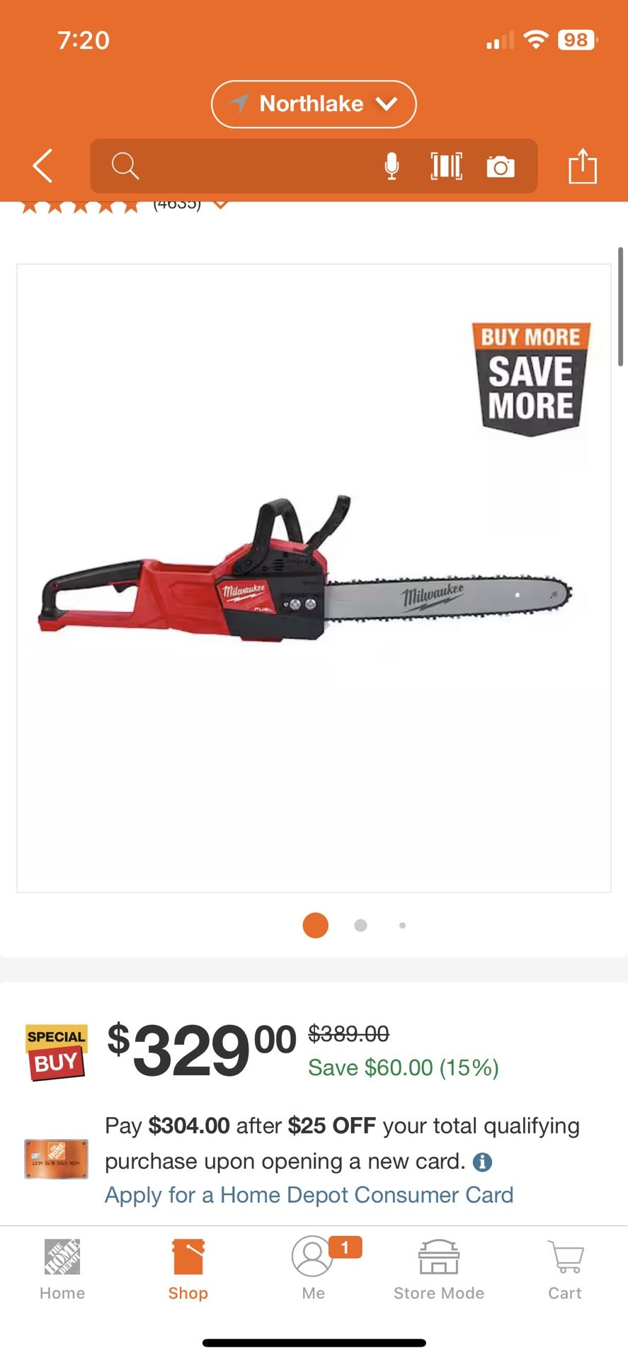 Milwaukee Chainsaw