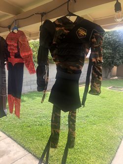 Commando, spider man, Batman kids costume