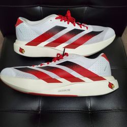 adidas Adizero EVO SL 'Louisville Cardinals' White Red Black JQ4567 Size 11