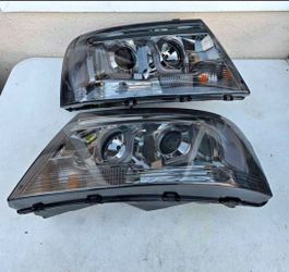 04-08 Ford F150 Lincoln Mark LT LED DRL Projector Headlights Luces Focos Micas Faros Faroles Headlamps