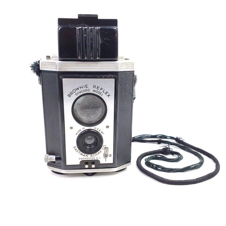 Vintage Eastman Kodak Brownie Reflex Synchro Model Camera Art Deco Display Only