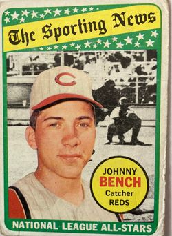1969 Topps Baseball Johnny Bench AS Card