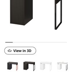 1 Black Brown Ikea Desks