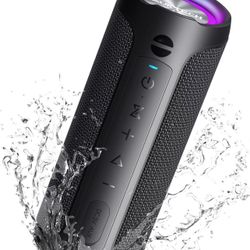 Portable Bluetooth Speaker x Stocking Stuffers: IPX7 Waterproof, Wireless, Big Sound, Deep Bass, Dual Pairing, 30H Playtime, White Elephant Gift for A