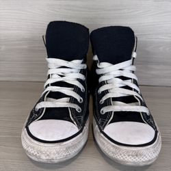 Converse All Star Black Canvas High Top Youth Size 2