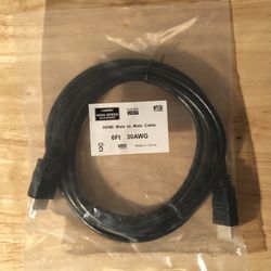 HDMI Male to Male 6ft Cable