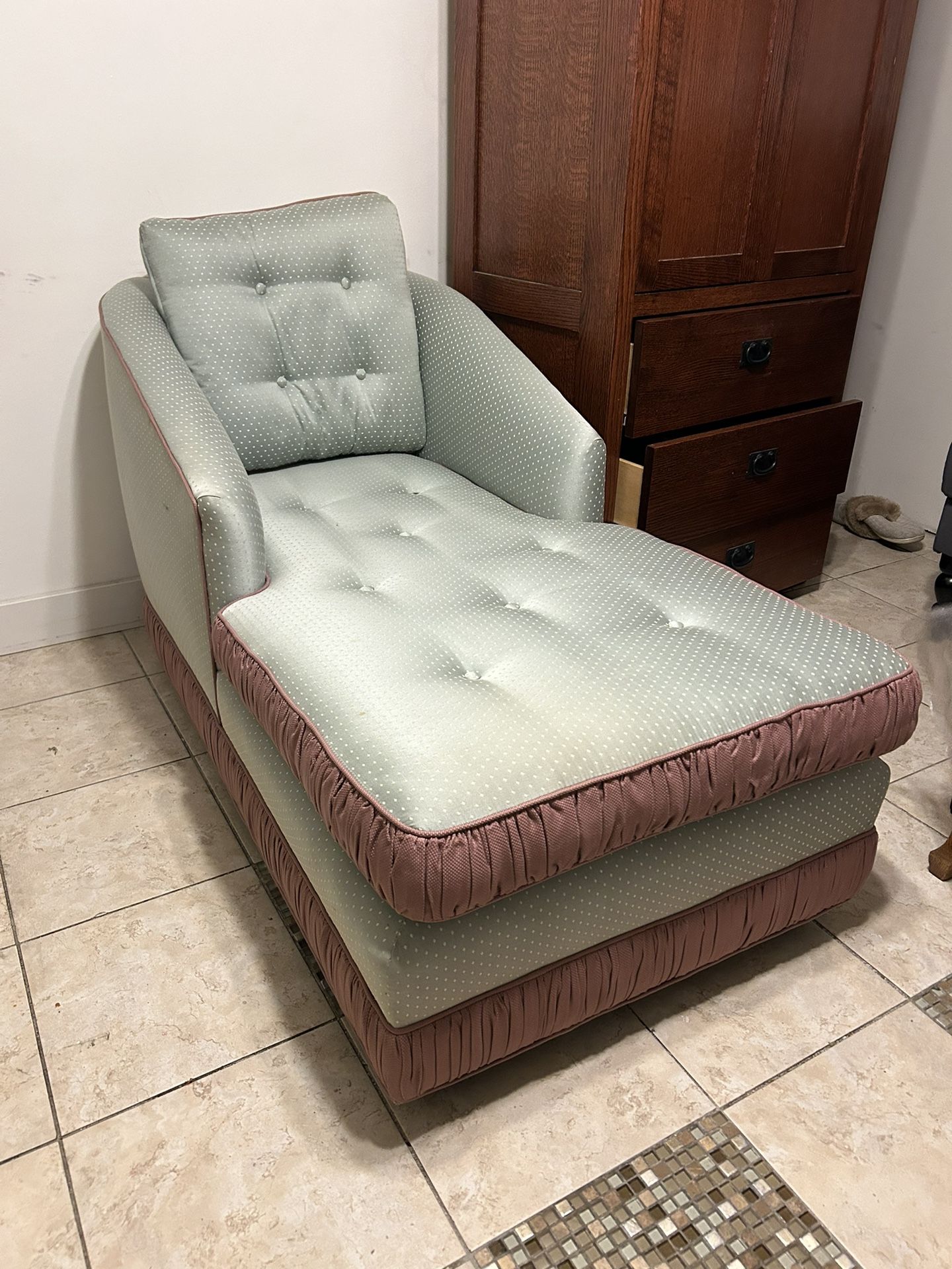 Vintage Chaise Sofa Couch 