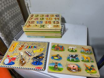 Premium Puzzles for Toddlers and Rack Set - Alphabet, Numbers, Shapes, Animals, Cars, Fruits Puzzles