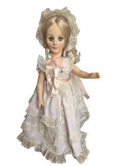 Vintage 1983 Effanbee #3333 Pride of The South 12.5” Doll-Blonde Hair Green Eyes