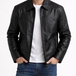 Calvin Klein Lamb Skin Leather Men’s Jacket LARGE