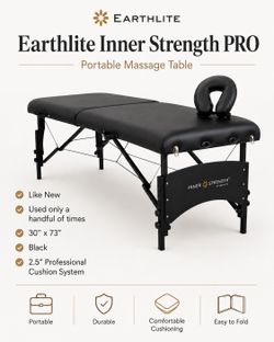 Earthlite Inner Strength PRO Massage Table 30”x73” Model #22366 — Like New