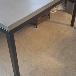 Gray Rectangular Table 