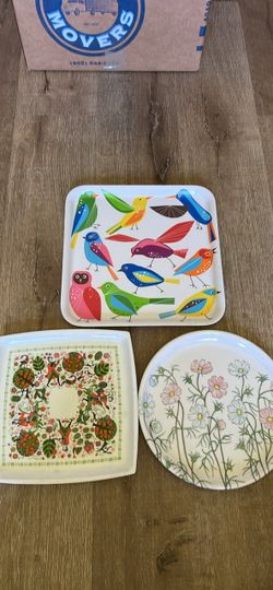3 Decorative Melamine Serving Trays IKEA
