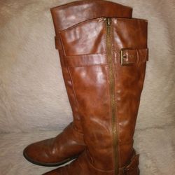 New 7.5 brown leather boot new