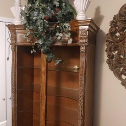 Curio Cabinet with Matching Table 