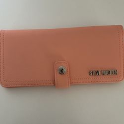 Steve Madden Women’s Pink Leather Trifold Wallet
