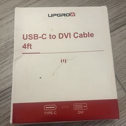 USB C To DVI Cable 4ft

