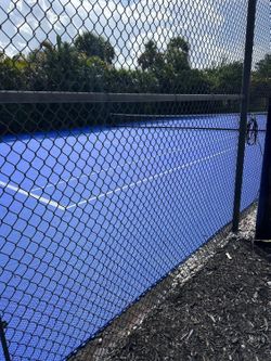 Blue Interlocking Sports Court Tiles 12x12 Pickleball Gym Flooring Outdoor New