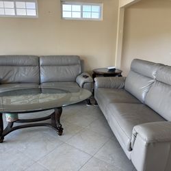 Recliner Charging Sofas + Coffee Table