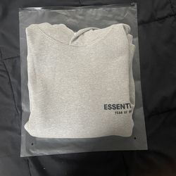 Essential hoodie Dark oatmeal (size small) Brand new