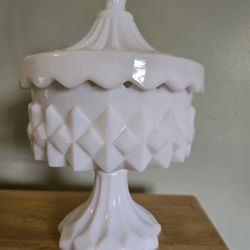 Milk Glass Candy Jar