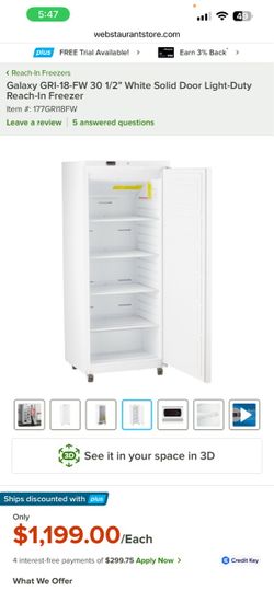 Galaxy Commercial Reach-In Freezer