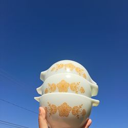 Vintage Pyrex Butterfly Gold Pattern