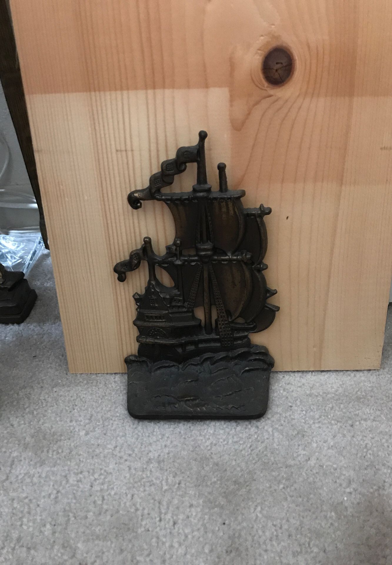 1930s Galleon bookends