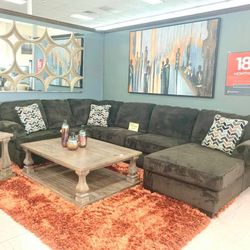 Jinllingsly Chocolate RAF Sectional / couch /Living room set 