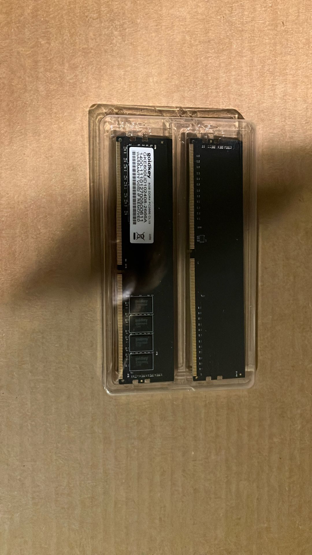 8gb DDR4 Ram Sticks Used