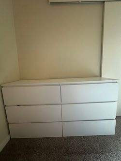 White 6-Drawer Dresser - 59 in