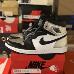 Air Jordan 1 Silver Toe Size 10 Mens 11.5W