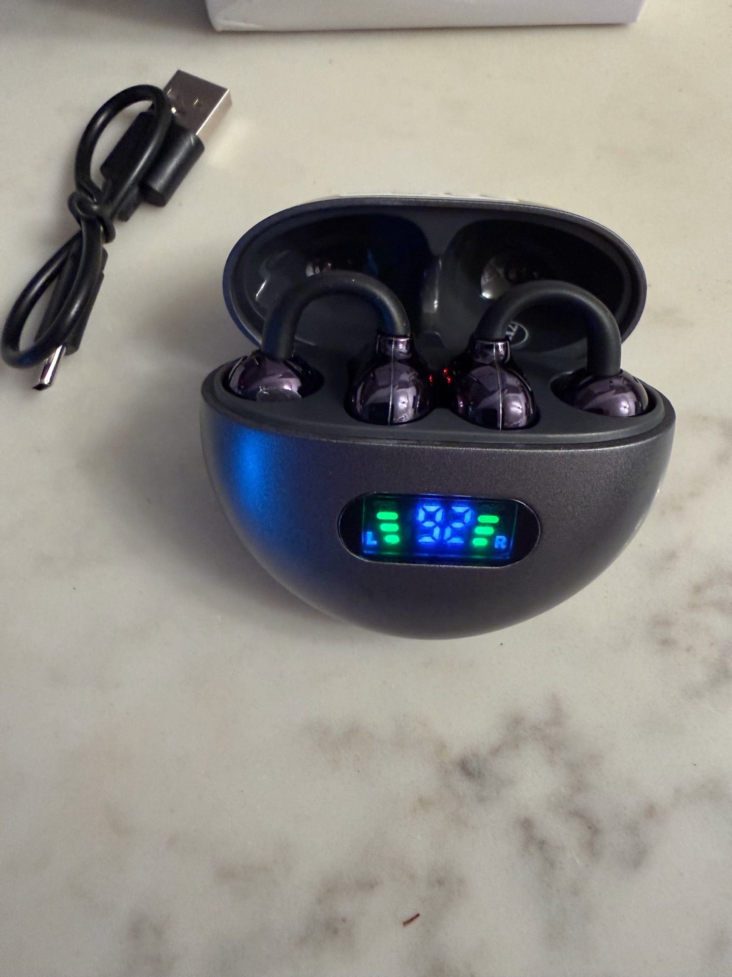 New Black Clip on Sports headphones with extreme comfort