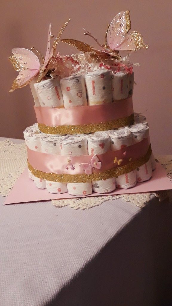 Butterfly diaper cake