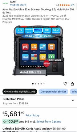 Autel MaxiSys Ultra S2 AI Diagnostic Scanner