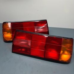 BMW E30 88-93 325i 325is 318is OE with pink Reverse Facelift Late Model plastic bumper Rear Tail Lights pair Brand new Amazing Quality  