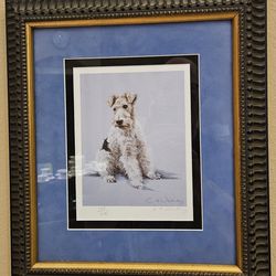 Fox Terrier Print In Wood Framed Picture Frame 108/850