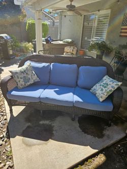 Patio couch and table