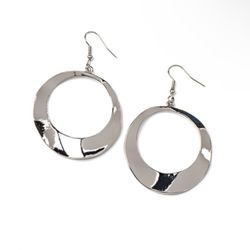 Urban Eclipse Silver Earrings