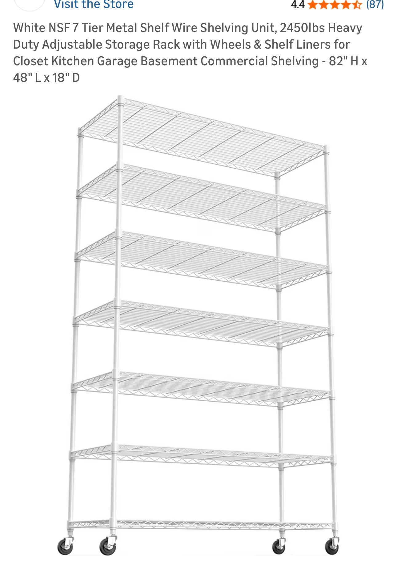 NEW In Box Metal Shelving Unit