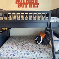 Pottery  Barn Bunk Bed With Mattresses (great Condition) 