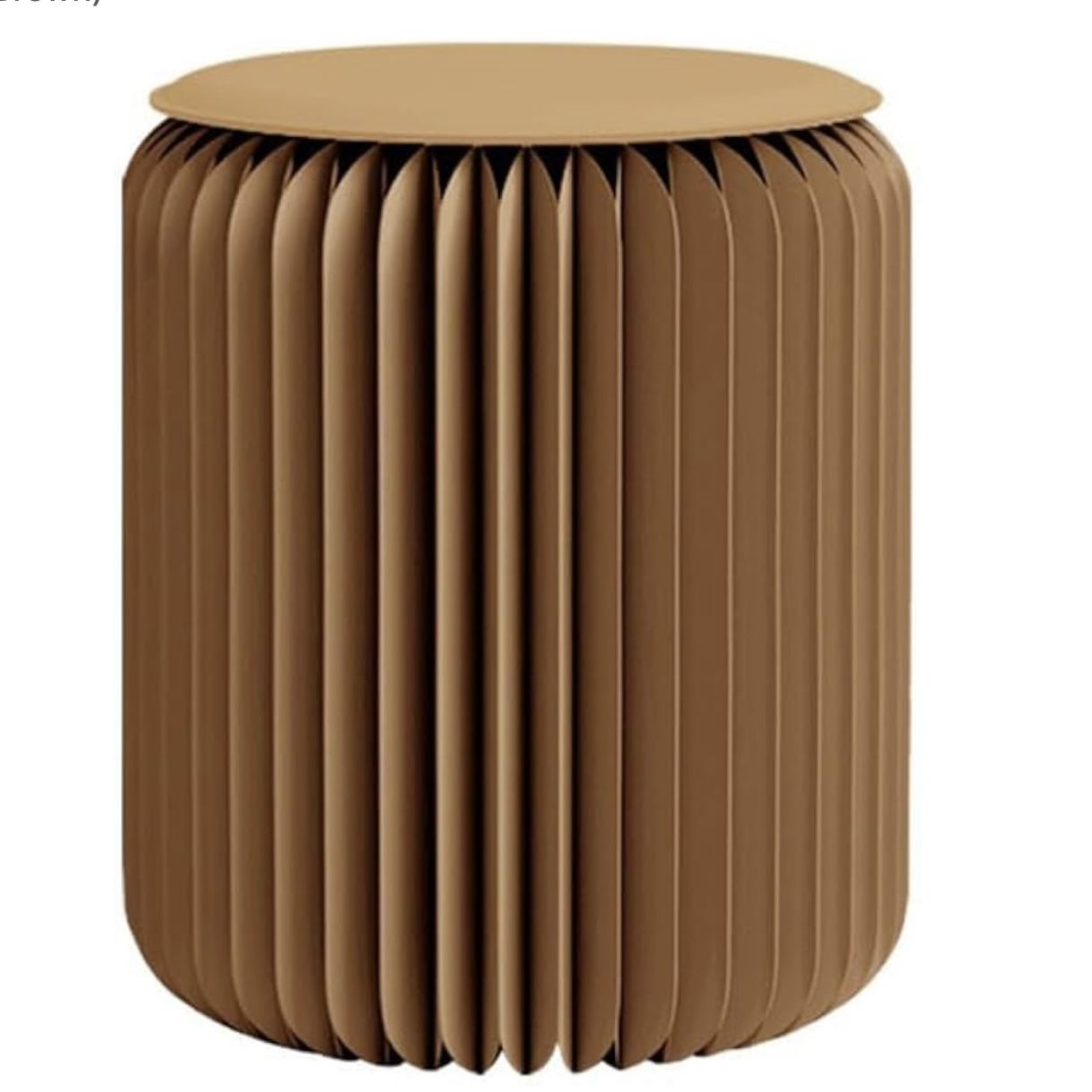 Modern Design Accordion Portable Folding Paper Stool Brown