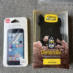 iPhone 6/6s Otter box Belt Clip And Screen Protector
