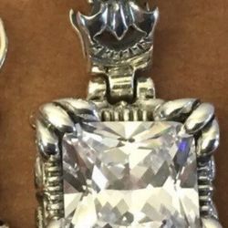 Silpada Sterling Silver 925 ‘Uptown' Cubic Zirconia Pendant