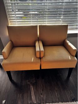 2  yellow chairs