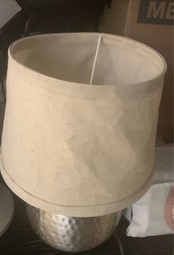World Market Pewter Lamp with shade