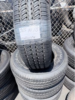 265/70/18 continental Set Of 4 Tires Like New 98% Tread Life Installed And Balanced // ¡Variedad De Llantas Como Nuevas Pregunte Por Su Medida!